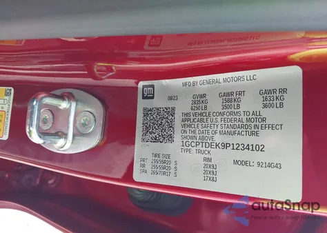 2023 Chevrolet Colorado 4Wd Short Box Z71 from USA, damaged, VIN 1GCPTDEK9P1234102